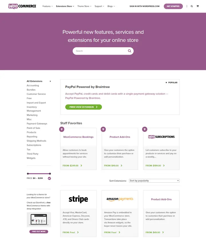 extensions woocommerce