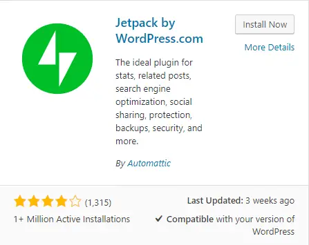 Jetpack-installatie