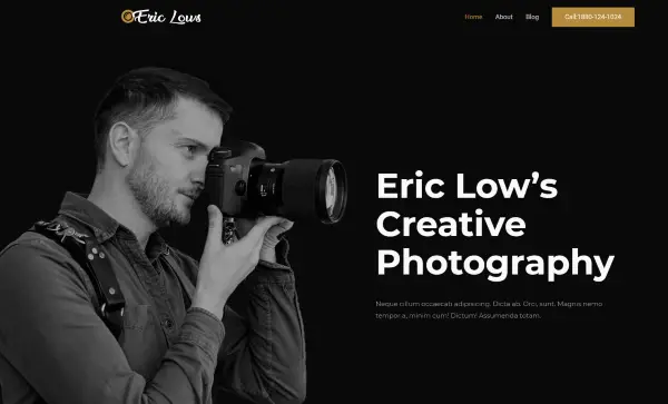 Examples of website themes with dark backgrounds1