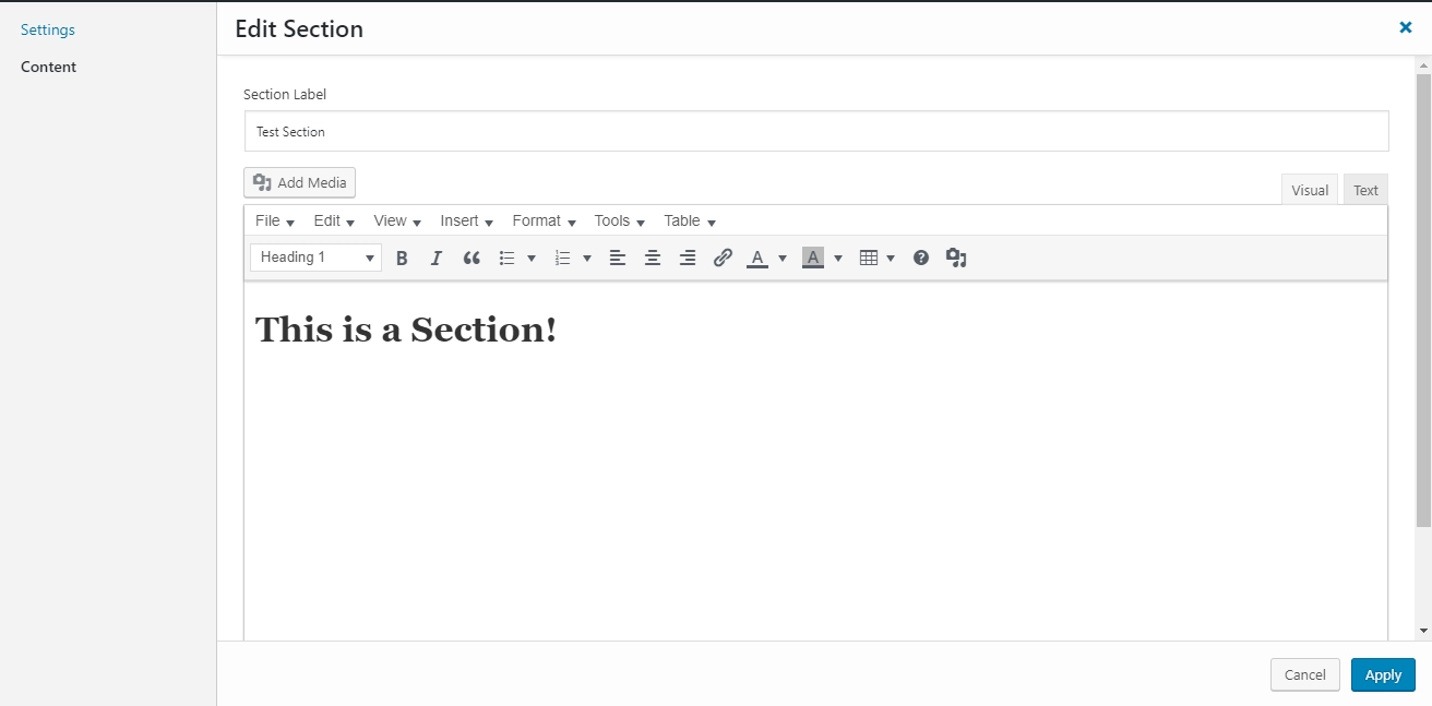 section editor