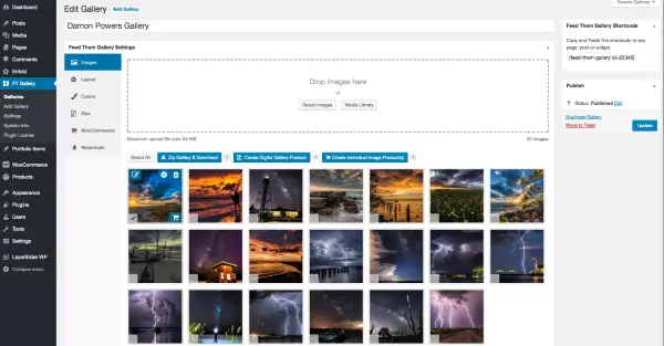 How to create a photo album gallery in WordPress using Feed Them