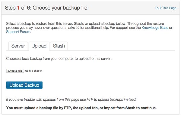 How to restore a website with BackupBuddy