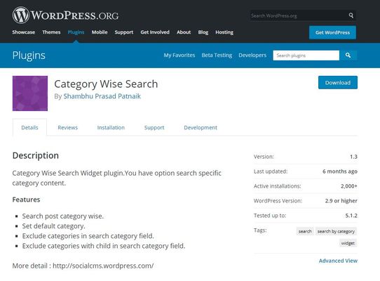 Category Wise Search