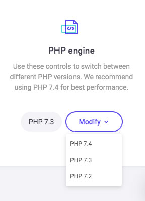neueste PHP-Motoren