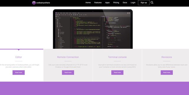 CodeAnywhere - IDE basé sur le cloud et outil de conception Web