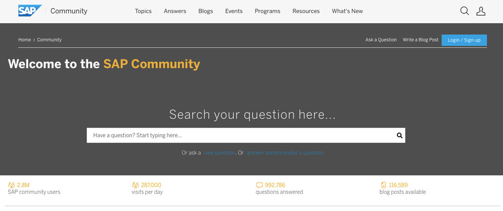 réseau communautaire SAP