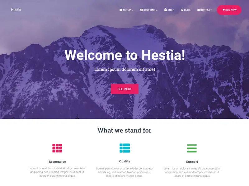 Themeisle Hestia Pro WordPress-Thema