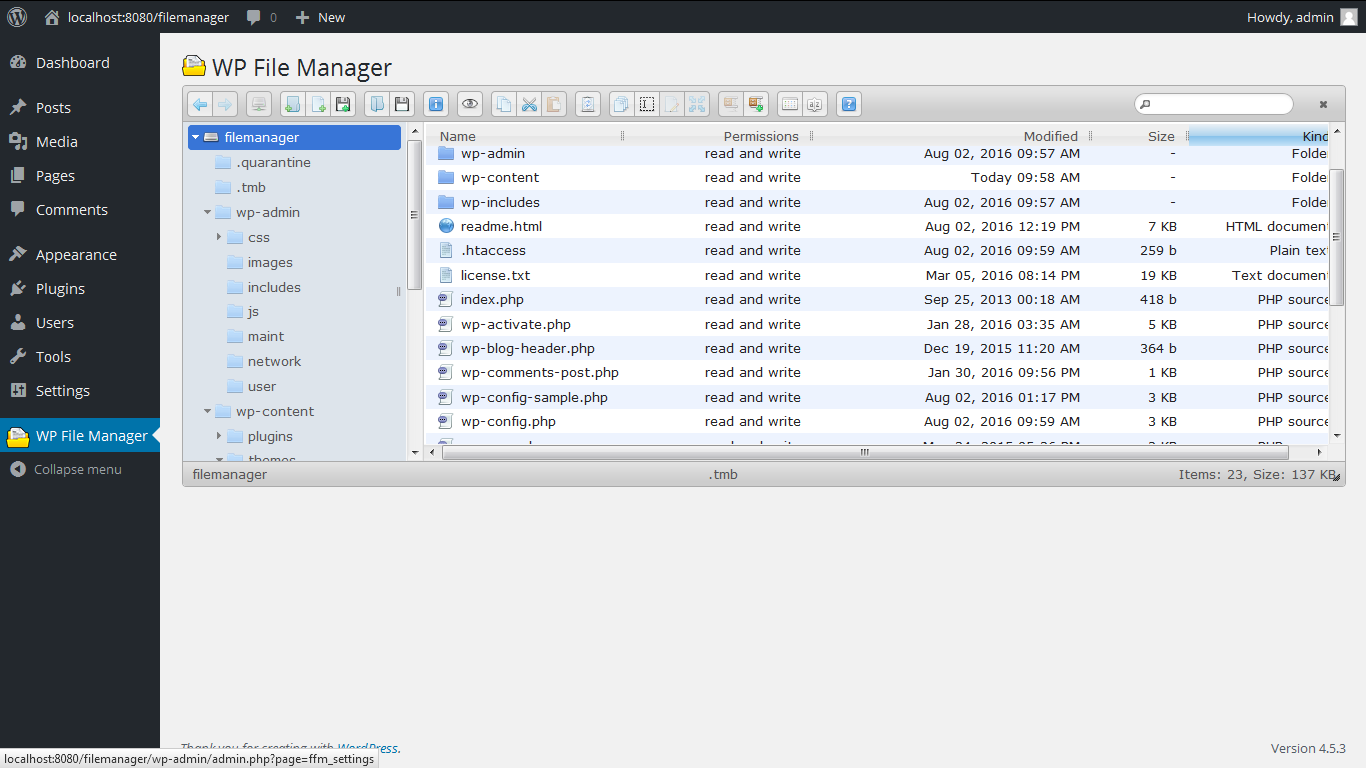 wp file manager