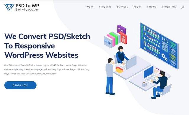 PSD to WP Service