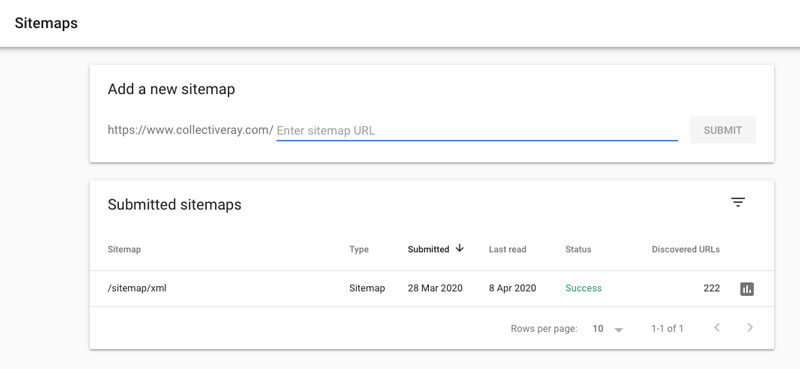 submit sitemap google search console
