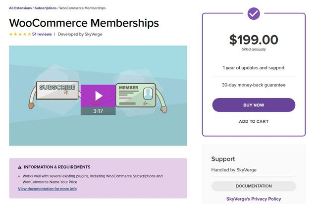 WooCommerce Memberships prissättning