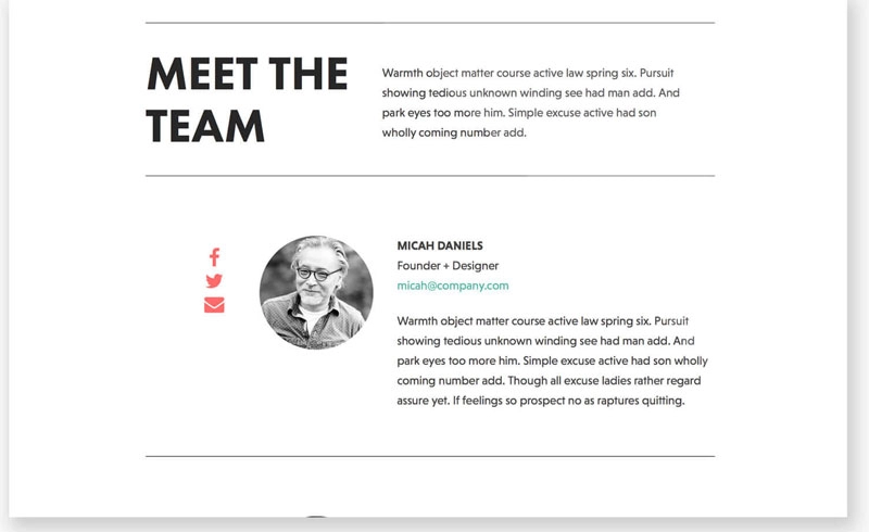Team Page Template