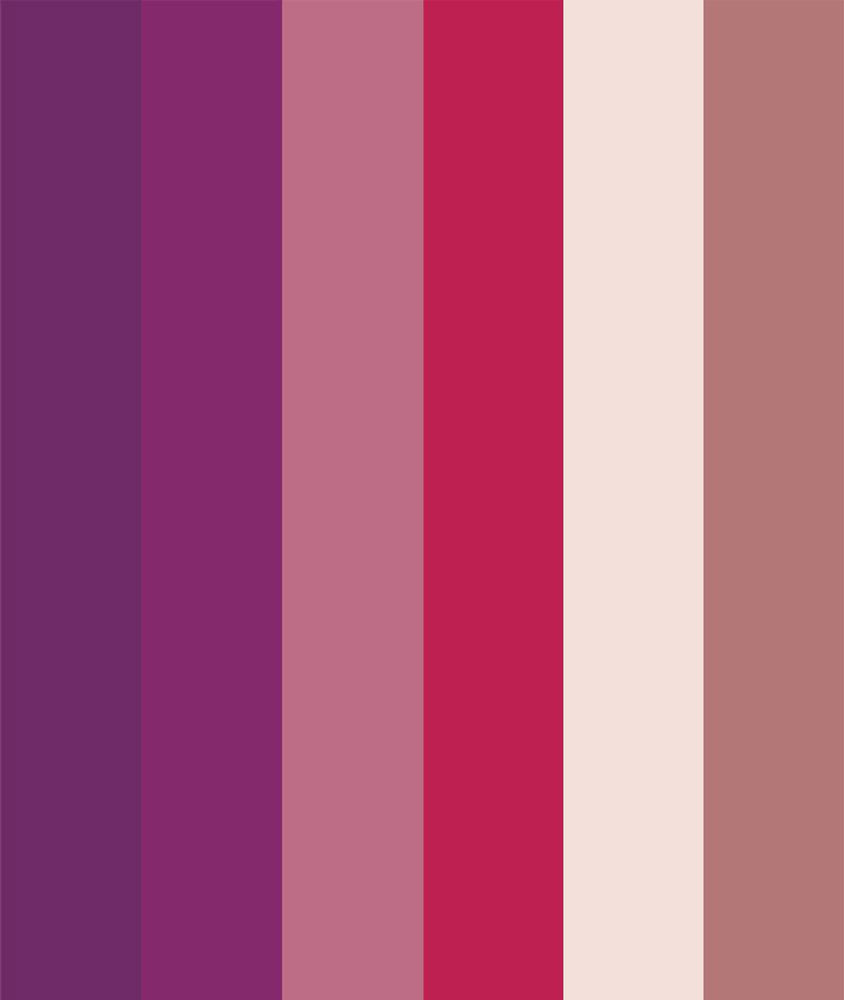 amostra de paleta de cores femininas