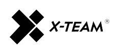 x logotipo da equipe