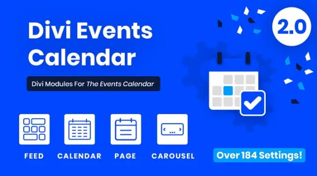Calendario de eventos Divi