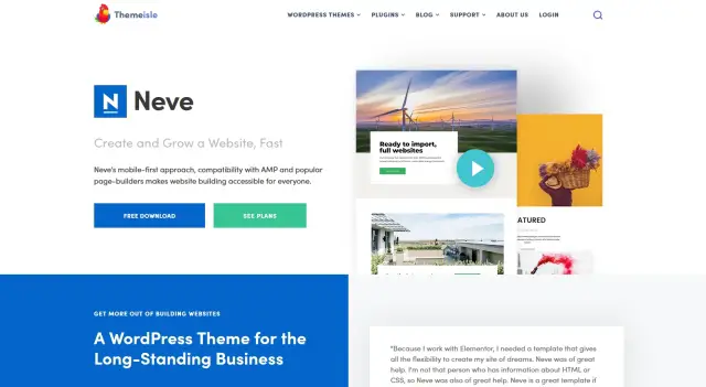 Neve – ein weiteres beliebtes kostenloses WooCommerce-WordPress-Theme