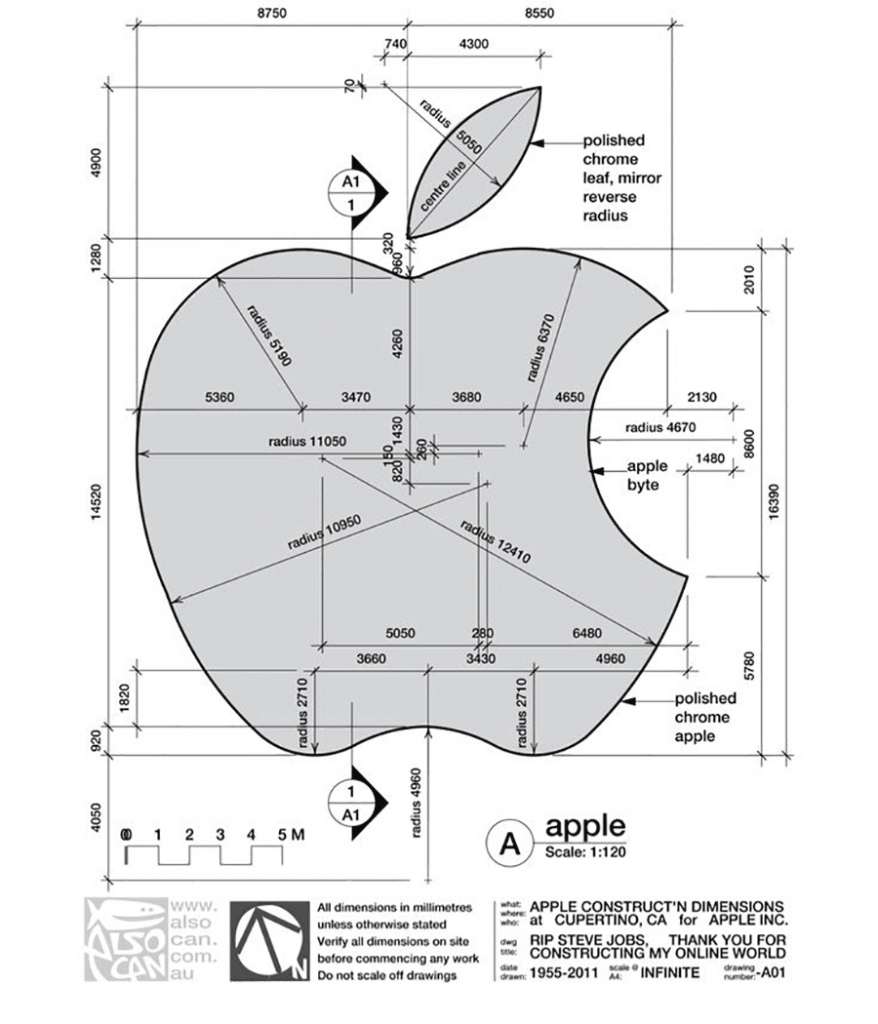 apple logo déconstruit