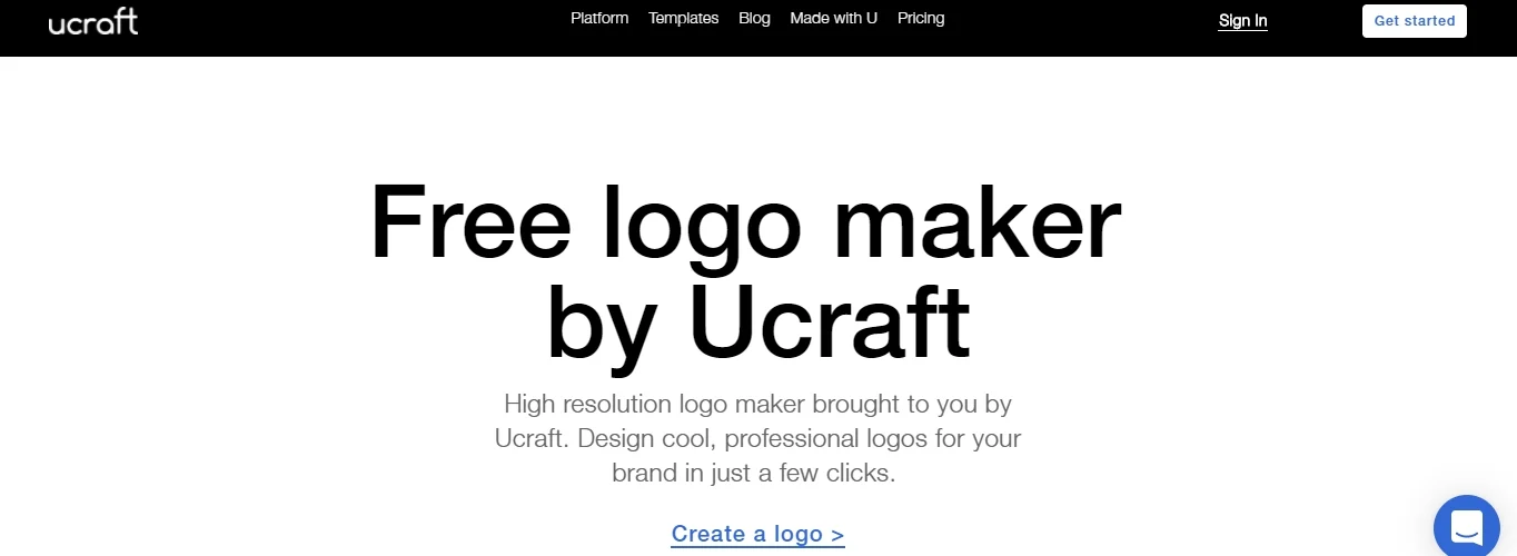 Creador de logotipos de Ucraft https://www.ucraft.com/free-logo-maker