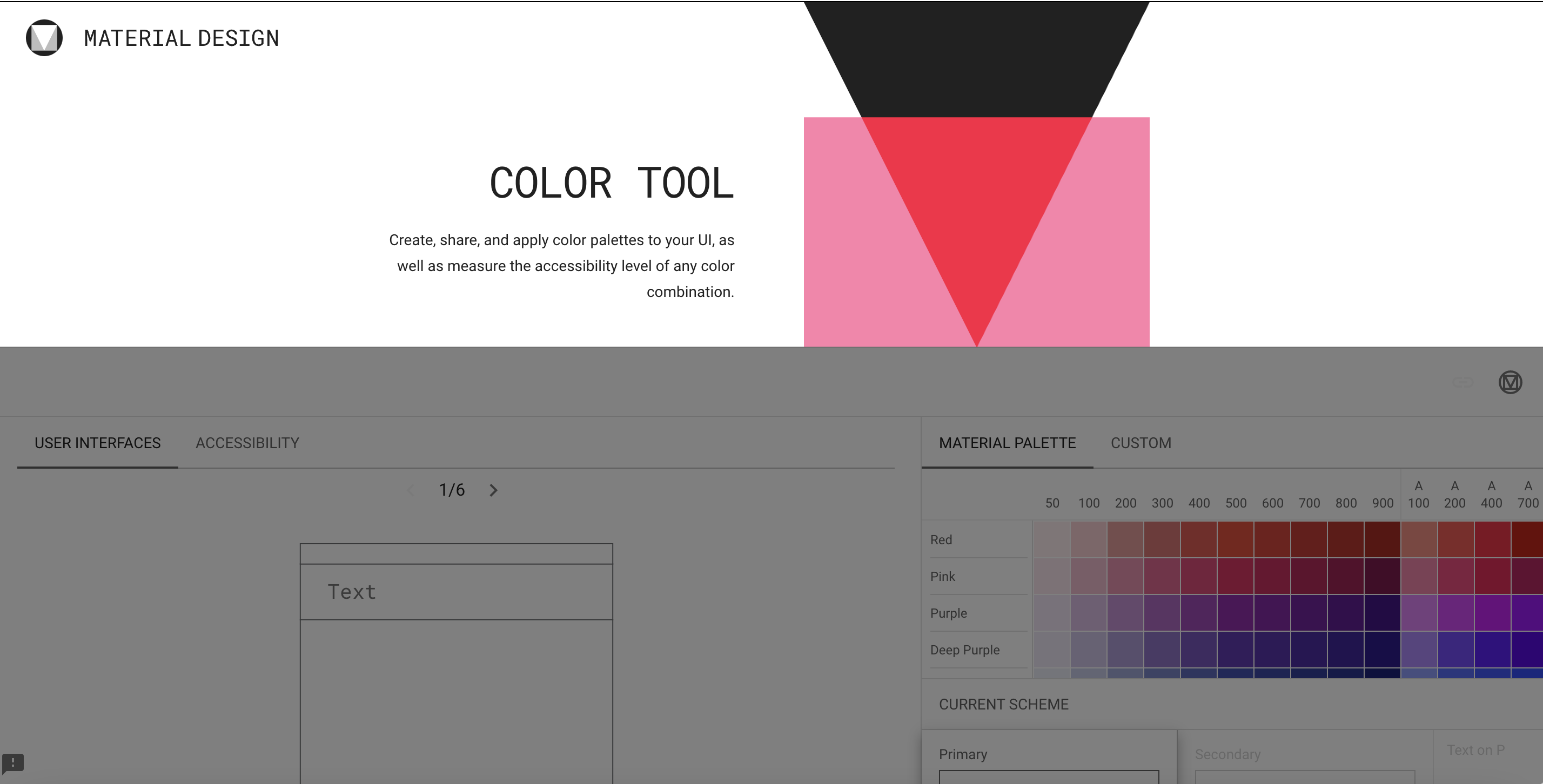 fargepalett for materialdesign