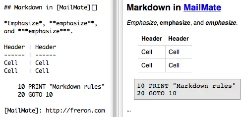 markdown example