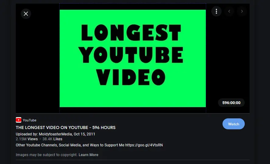 Vidéo la plus longue sur YouTube