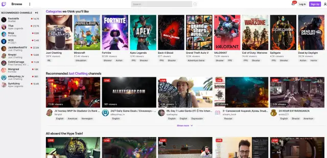 Twitch - free online game streaming site
