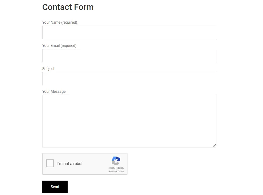 contact form 7 with recaptcha