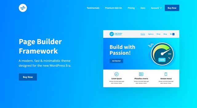 Builder Framework-pagina
