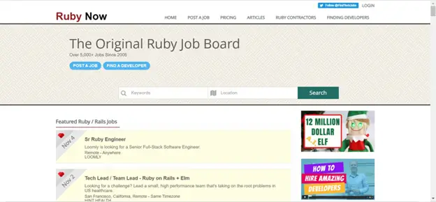 rubynow is een ruby-ontwikkelaarsbord