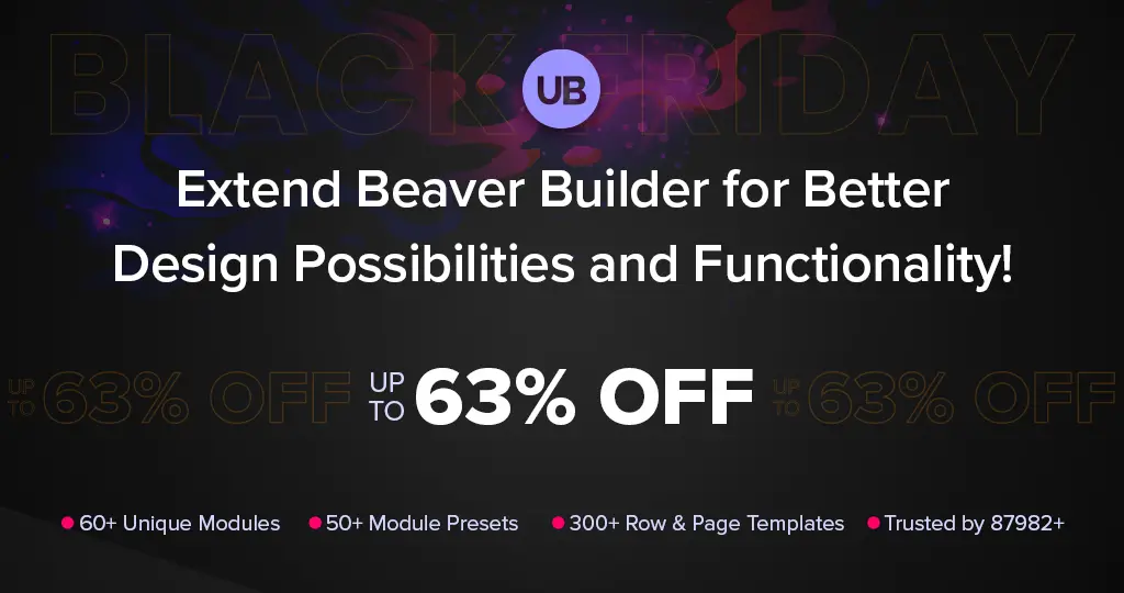 ultimate tillegg beaver builder bfcm
