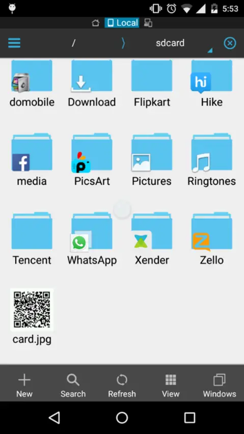 Brug Android File Manager til at se skjulte apps