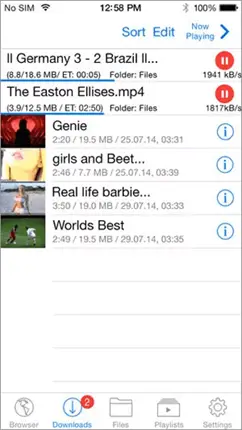 Video Downloader Super Premium ++ er en af ​​de bedste gratis videodownloader-apps til iPhone.