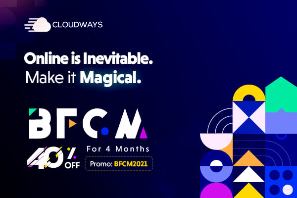 cloudways 40% OFF Black Friday Cyber Monday 2021