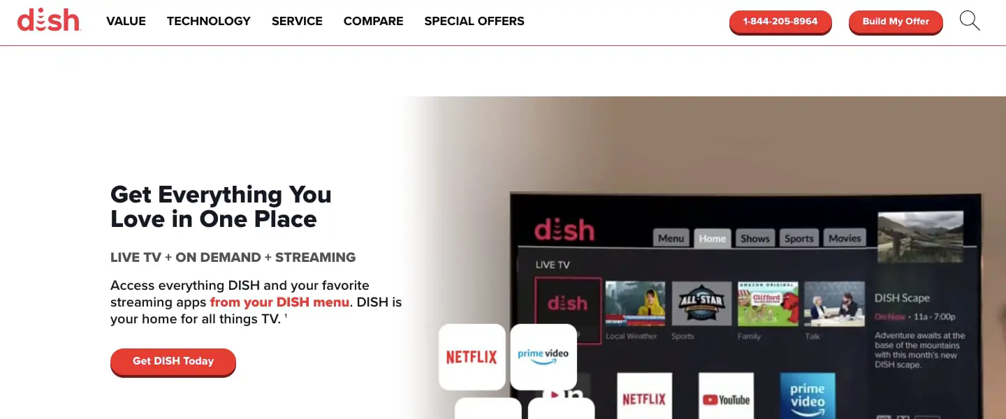 dish network homepage