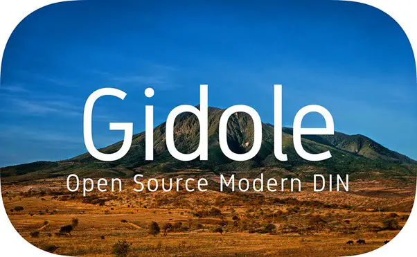 Gidole Open Source Modern DIN - fonte minimalista