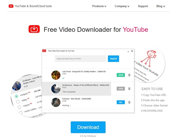 Descargador de videos gratuito para YouTube