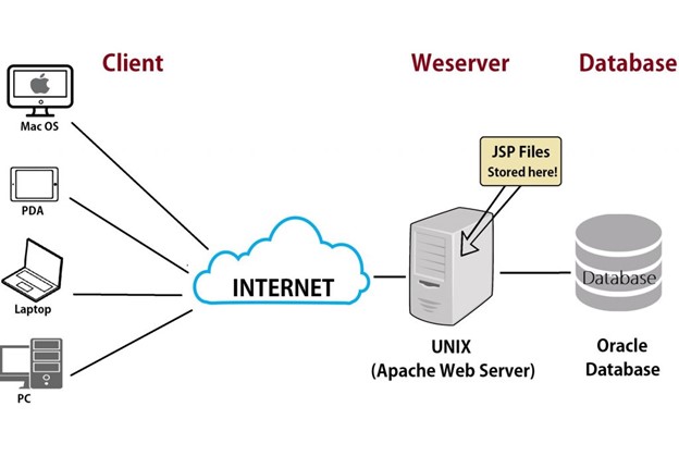 Verschiedene Arten von Servern in einem Computernetzwerk