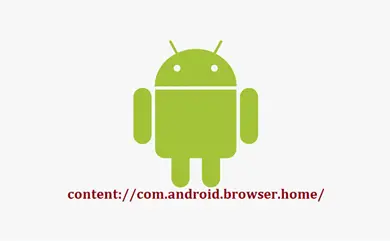 Hva er content://com.android.browser.home/ og hvordan stilles det inn?