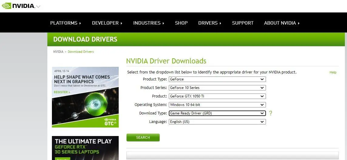 Oppdater NVIDIA grafikkortdriver manuelt