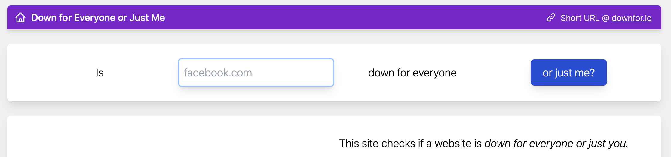 downforeveryoneorjustme - para verificar se isso não pode ser alcançado, o erro é wordlwide