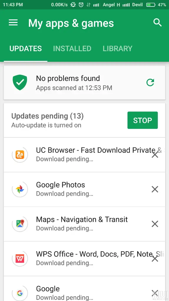 Stop auto-updating applications
