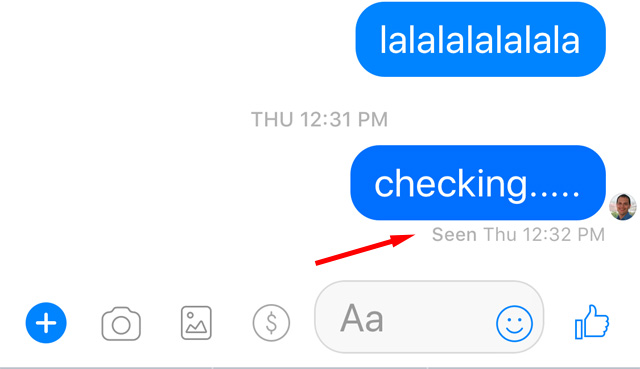 facebook messenger app read notification