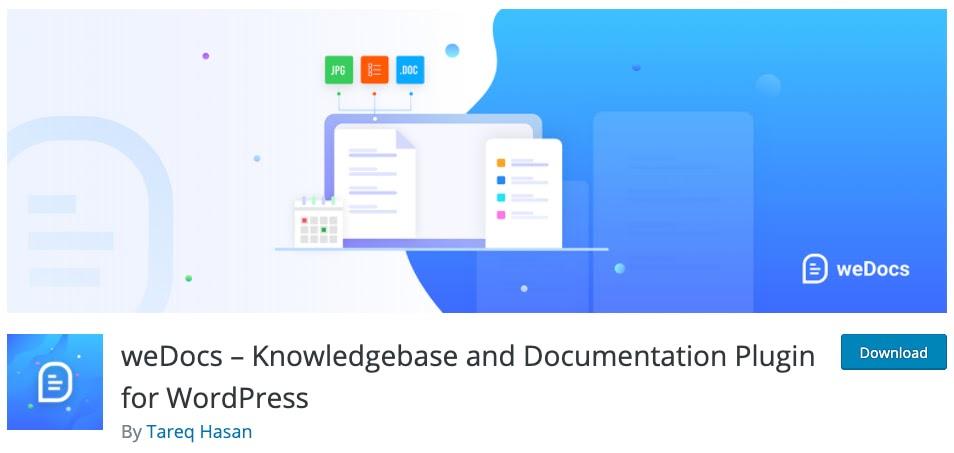 weDocs - plugins for dokumentasjon og WordPress kunnskapsbase