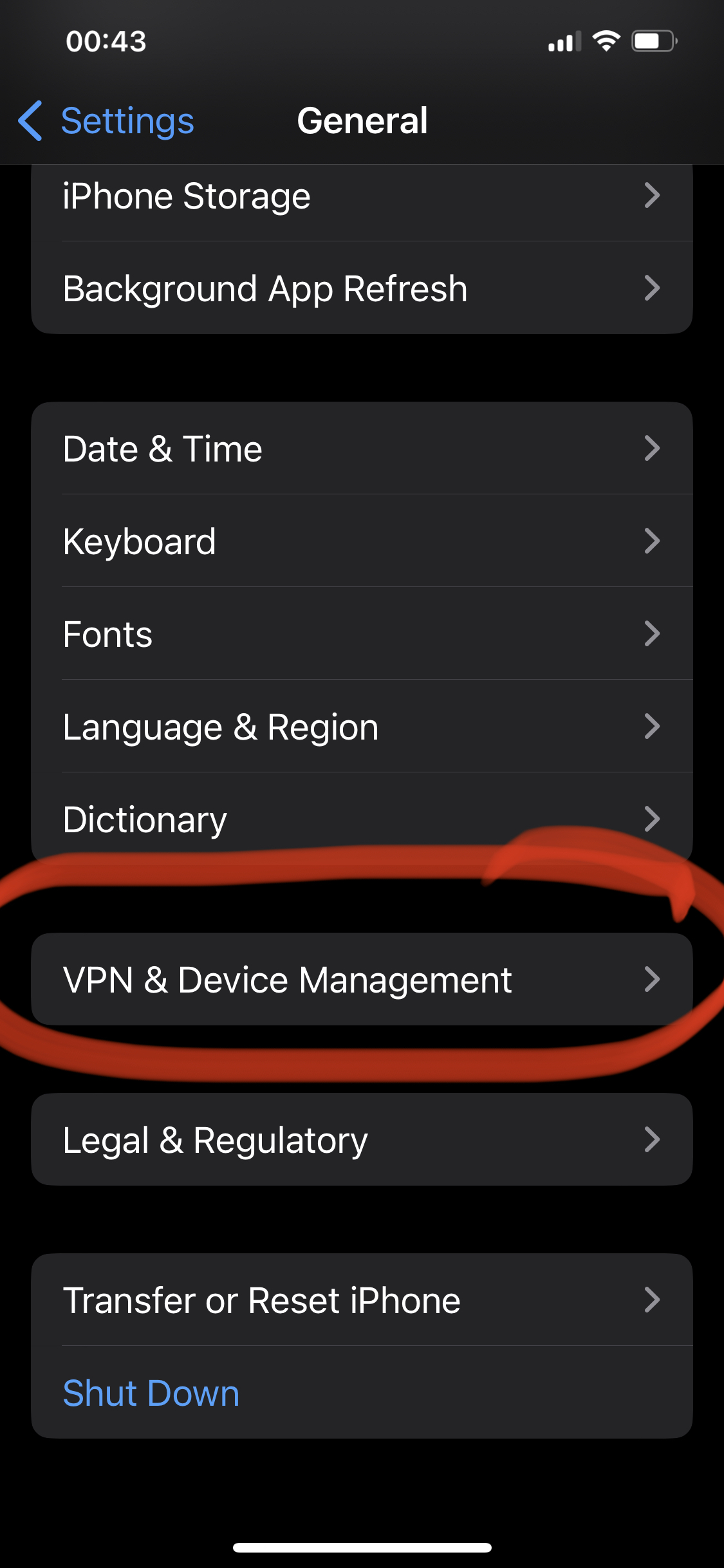 wyłącz lub wyłącz VPN iPhone