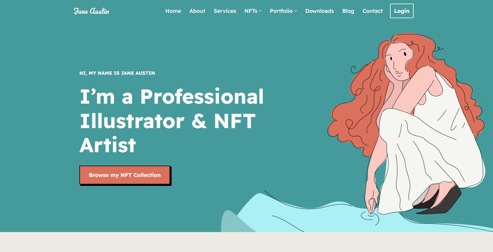 Tema aziendale di NFT Illustrator