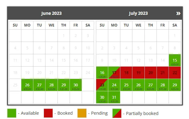 Booking Calendar1