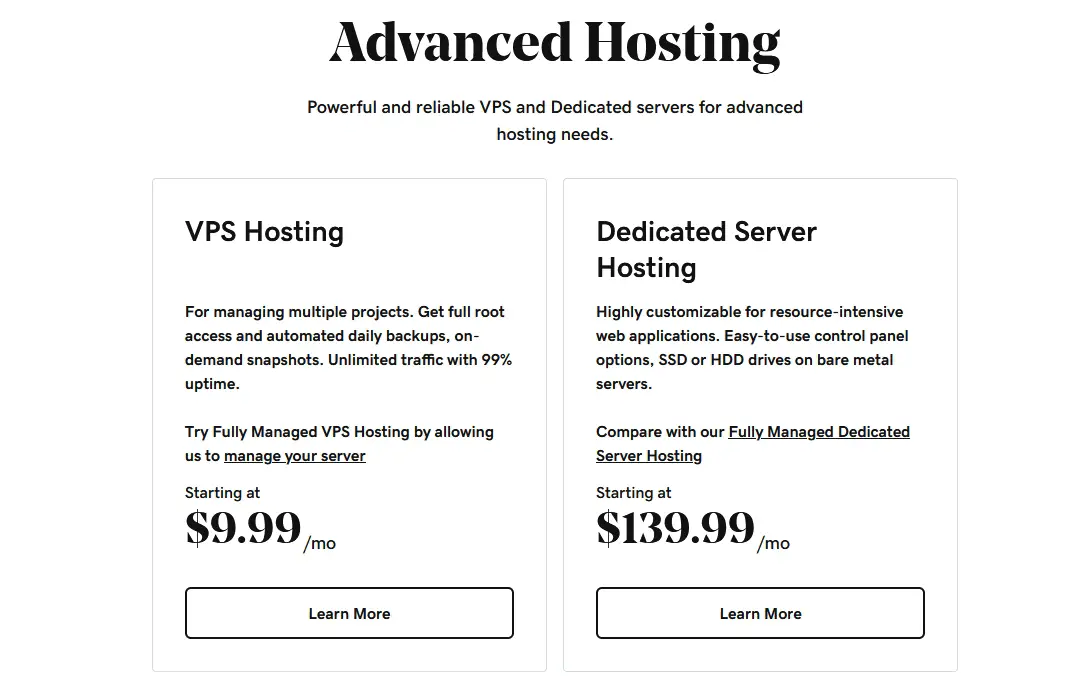 Avancerat hosting