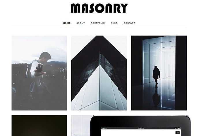 Masonry Minimalist WordPress-tema