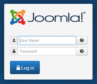 Inicio de sesión de administrador de Joomla Normal