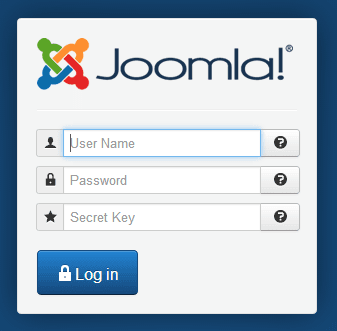 Joomla-administrator med hemmelighed